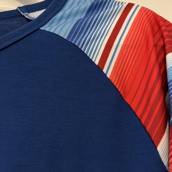 LuLaRoe Randy Americana Baseball Tee, New with tags, size 2XL - Picture 2 of 4